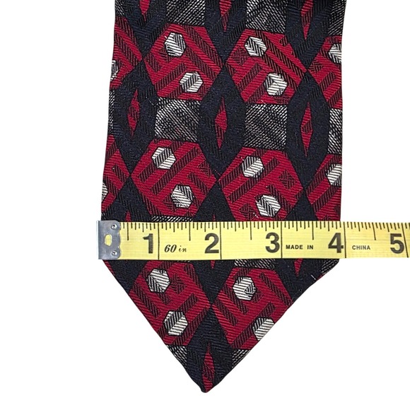 Robert Talbott Nordstrom Best of Class Fine Silk Men's Geometric Necktie Red - Picture 4 of 5